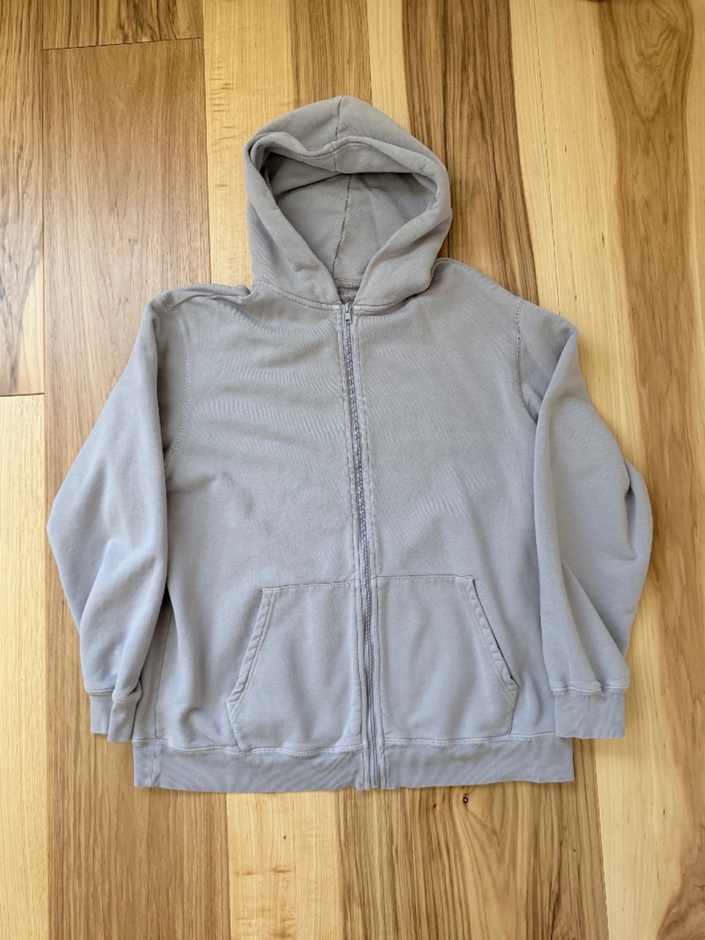 SKIMS French Terry Oversized Zip Up Hoodie Oyster M Medium